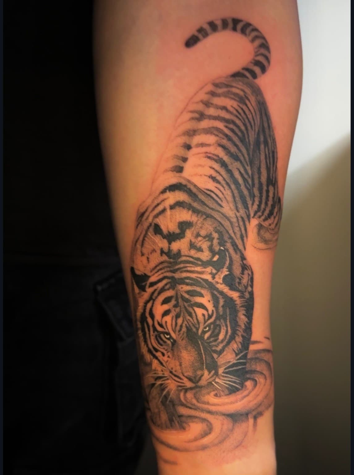 Its a tiger in water